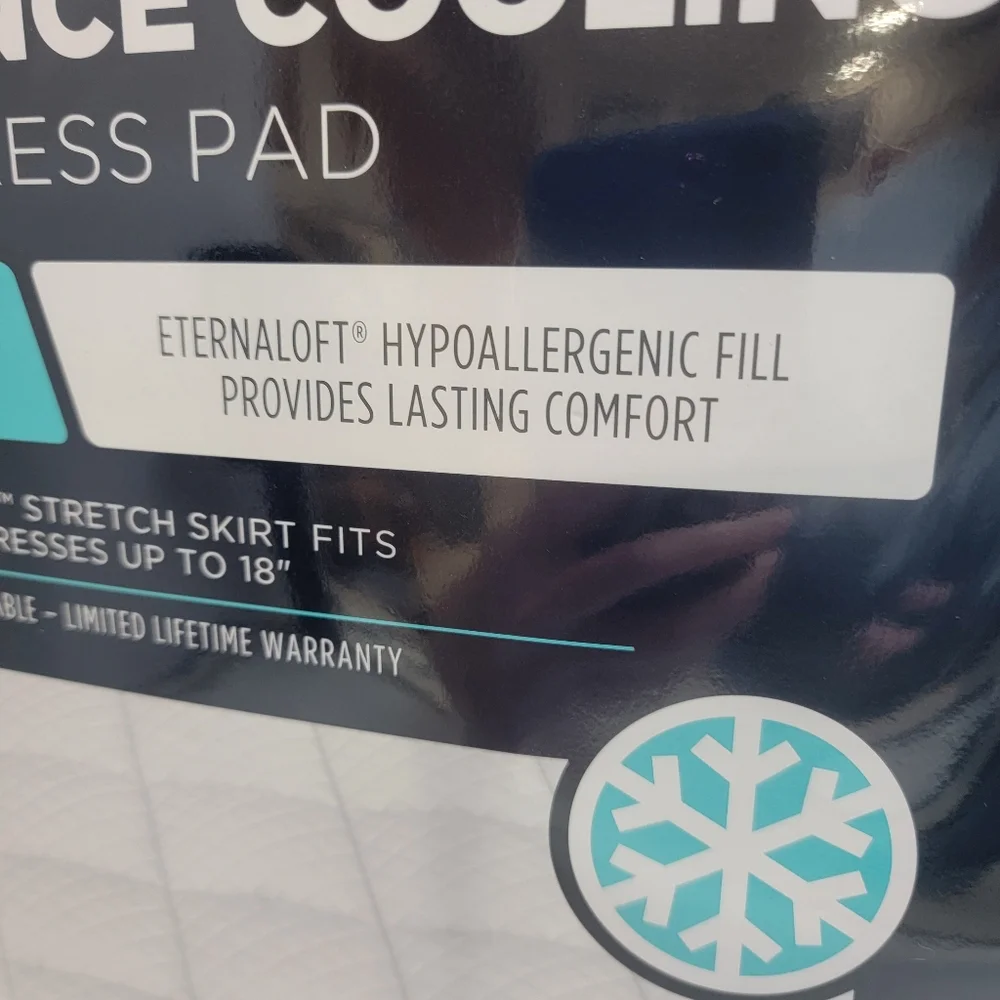 TEMPUR-PEDIC Performance Cooling Mattress Pad Stretch Skirt Size: QUEEN